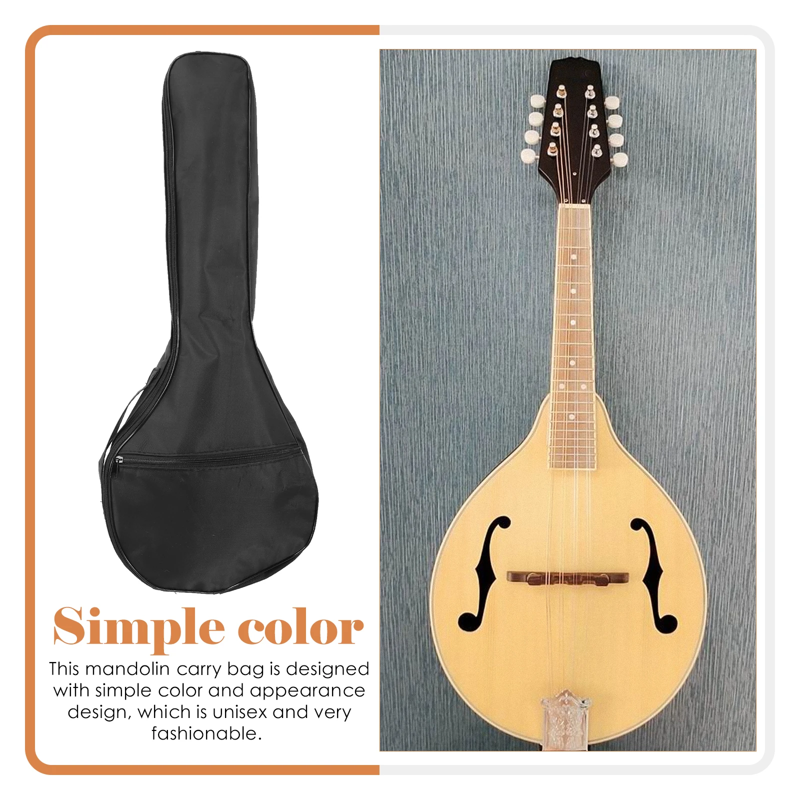 

Mandolin Guitar Case Mandolin Bag Lightweight Oxford Fabric Musical Instrument Storage Pouch Durable Portable Musical Instrument