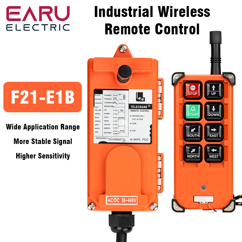 F21-E1B Top Quality Industrial Remote Controller Switches AC 220V 380V 110V DC 12V 24V 36V Hoist Crane Control Lift Crane lift