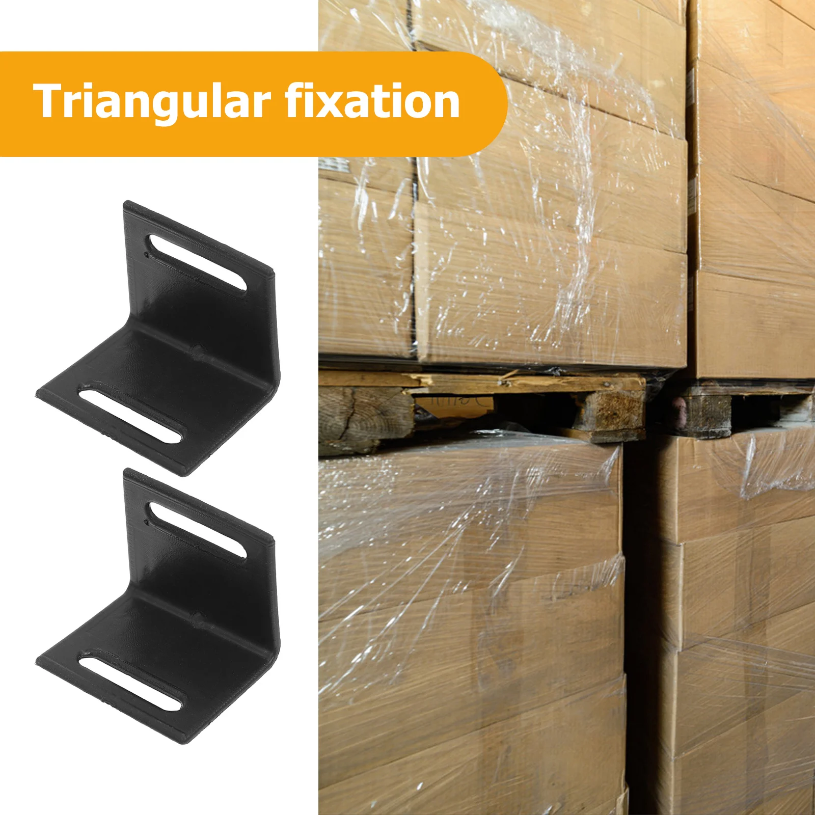 100 قطعة حامي البضائع البلاستيكية الثلاثي الزاوية حافة حامي حزام الحرس لشاحنة البضائع تحميل تأمين حزام السقاطة المسطحة #4