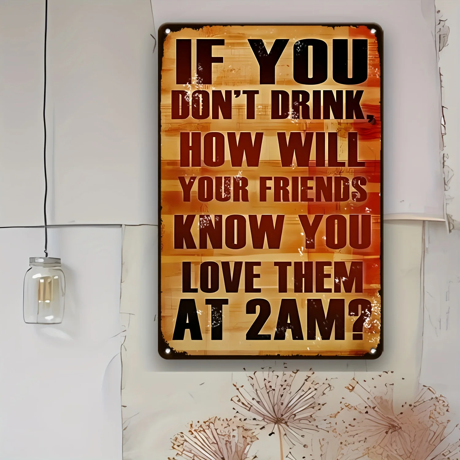 2D Enjoyable Vintage Metal Signage Stating 