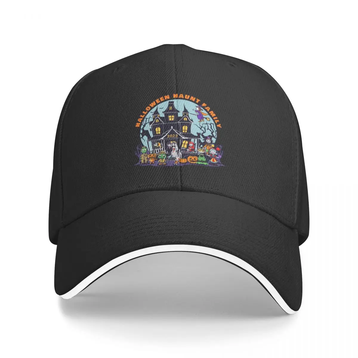 This Halloween Haunt Family 2023 design is available exclusively for members of the official Halloween Haunt Family Baseball Cap