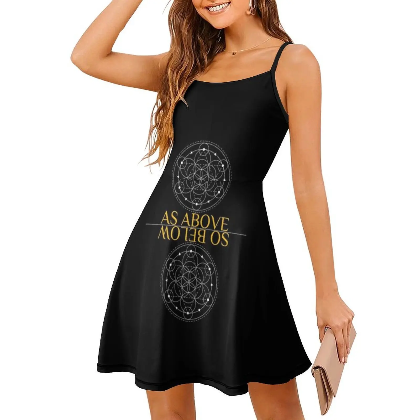 As Above So Below | Sacred Geometry Sexy Vacation Dress For Women Beach Party Birthday Mini Dress As Above So Below Sacred