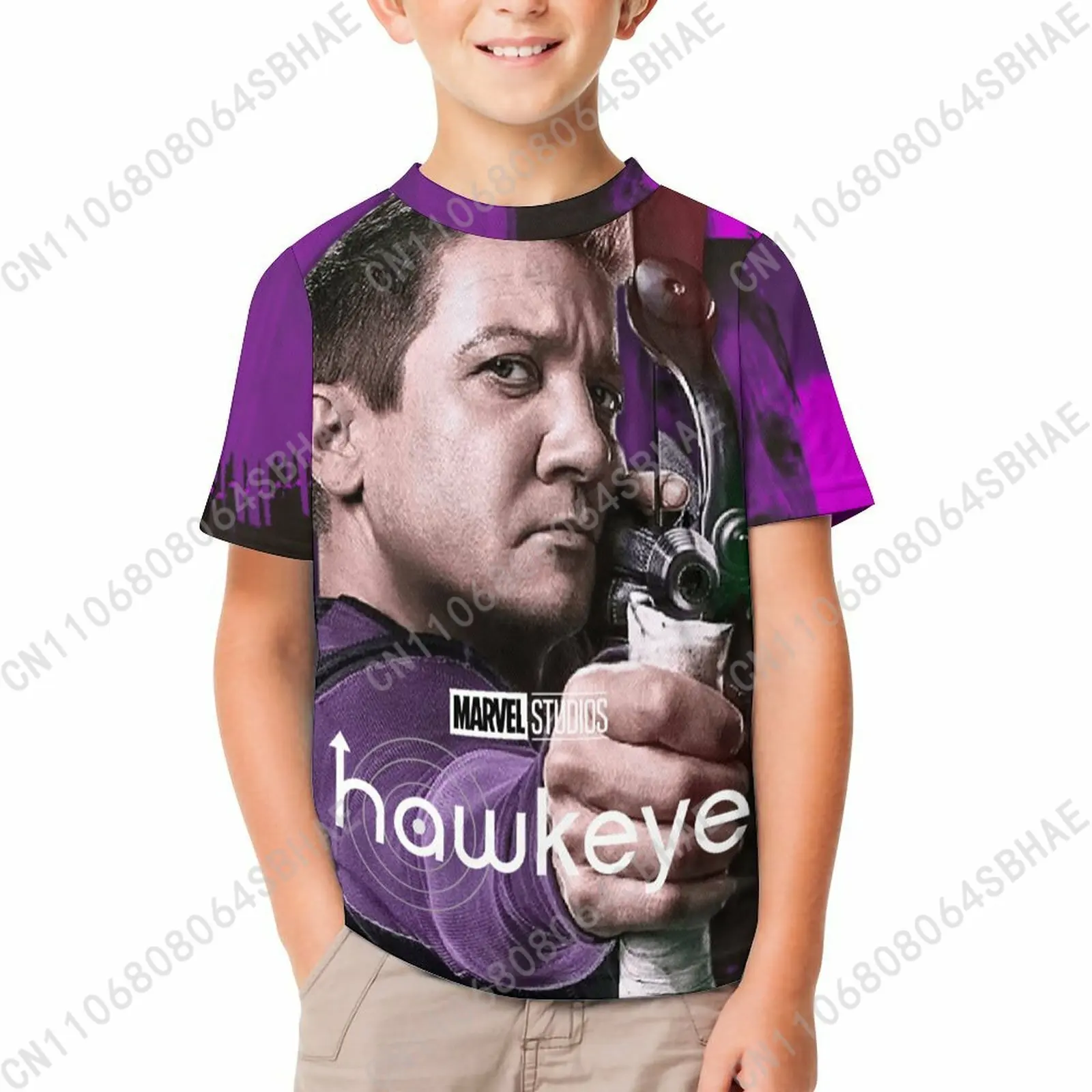 

Marvel Hawkeye T Shirt Boy Girl Short Sleeve Print Cotton TShirt Comfortable Crew Neck Children Child Tee Cosplay