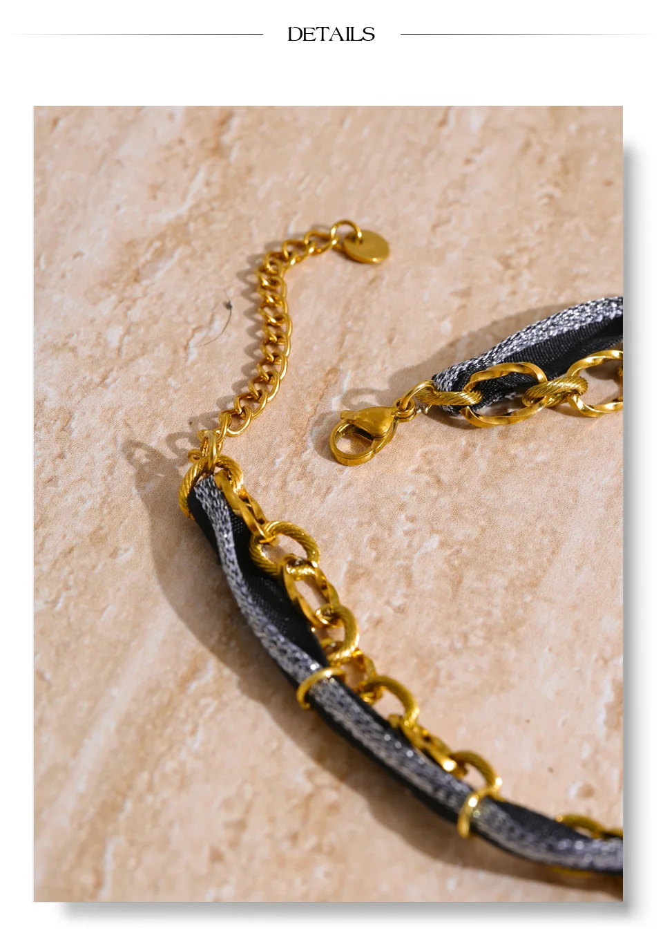 Yhpup Arrivals Seil geflochtene Kette Zirkonia Perle Herz Blume Tropfen Halskette beliebte Edelstahl Charm Kragen Schmuck – Detail 12