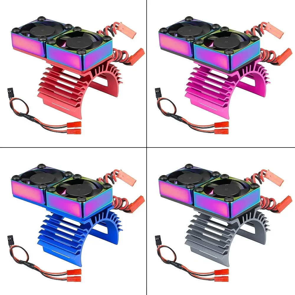 Motor Dual Cooling Fans Heatsink 380 540 550 3650  Radiator 36Mm RC Car Ship Part