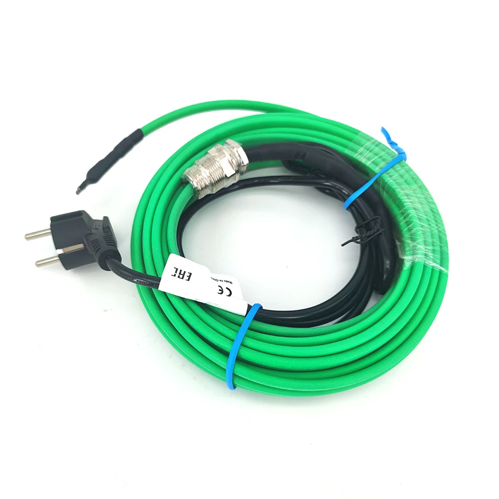 1~30m Winter House Pipe Anti-Freeze Prtection Heating Wire AC200~240V 17w/m Do Joint Self Regulating Heating Cable with EU Plug