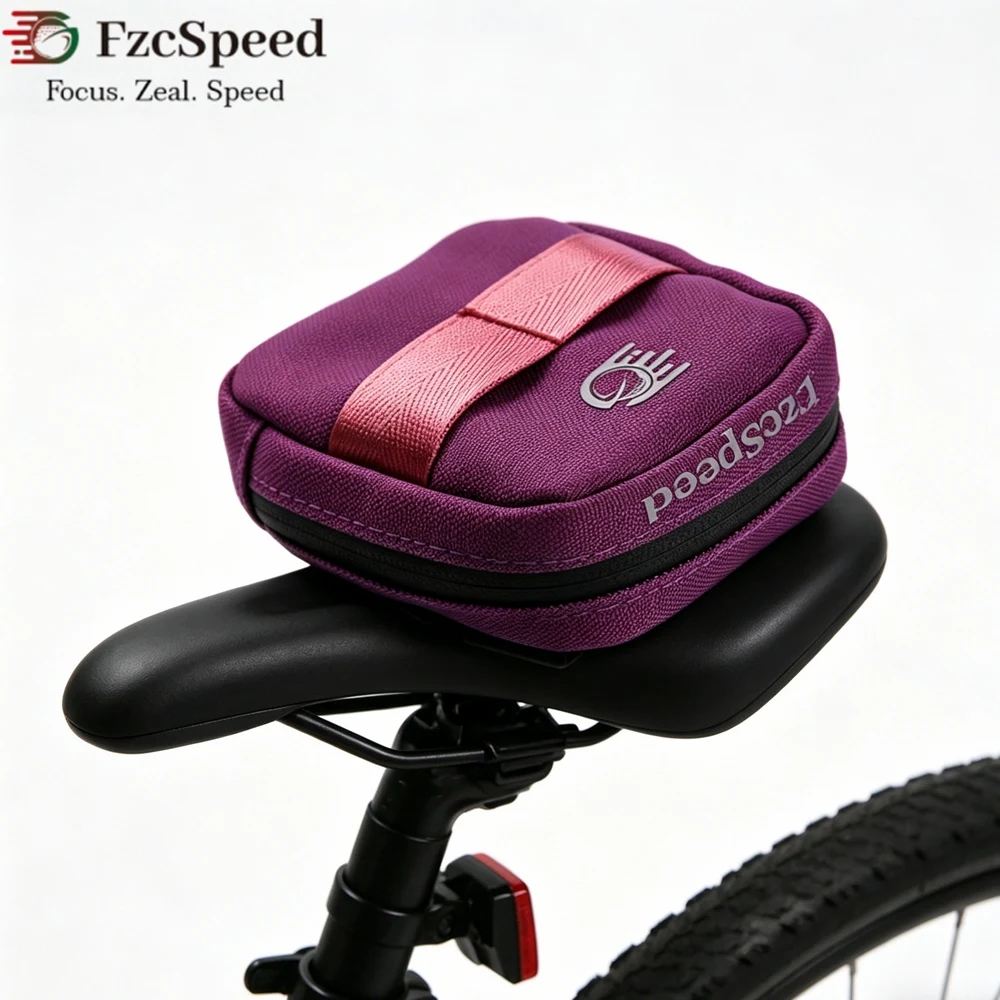 Mini sacoche de selle légère pour vélo, petit sacoche arrière pour vélo, idéal pour le bikepacking, pour tous les sièges arrière, accessoires pour VTT et vélos de route.