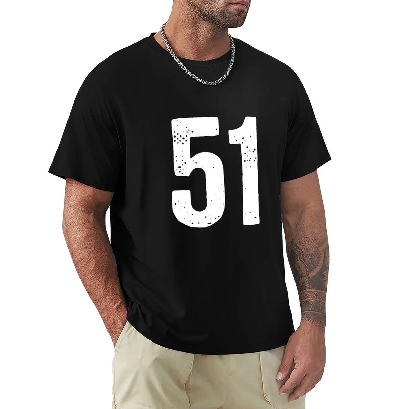 

Number 51 T-Shirt customizeds anime tshirt big and tall t shirts for men