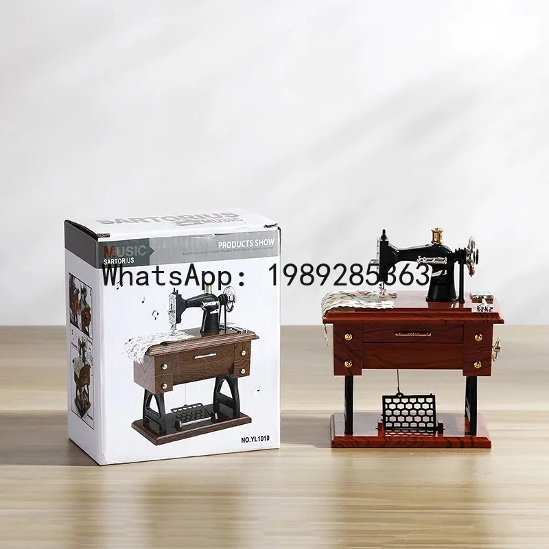 

Sewing machine music box - vintage simulation mini sewing machine model music box - decorative ornament creative gift