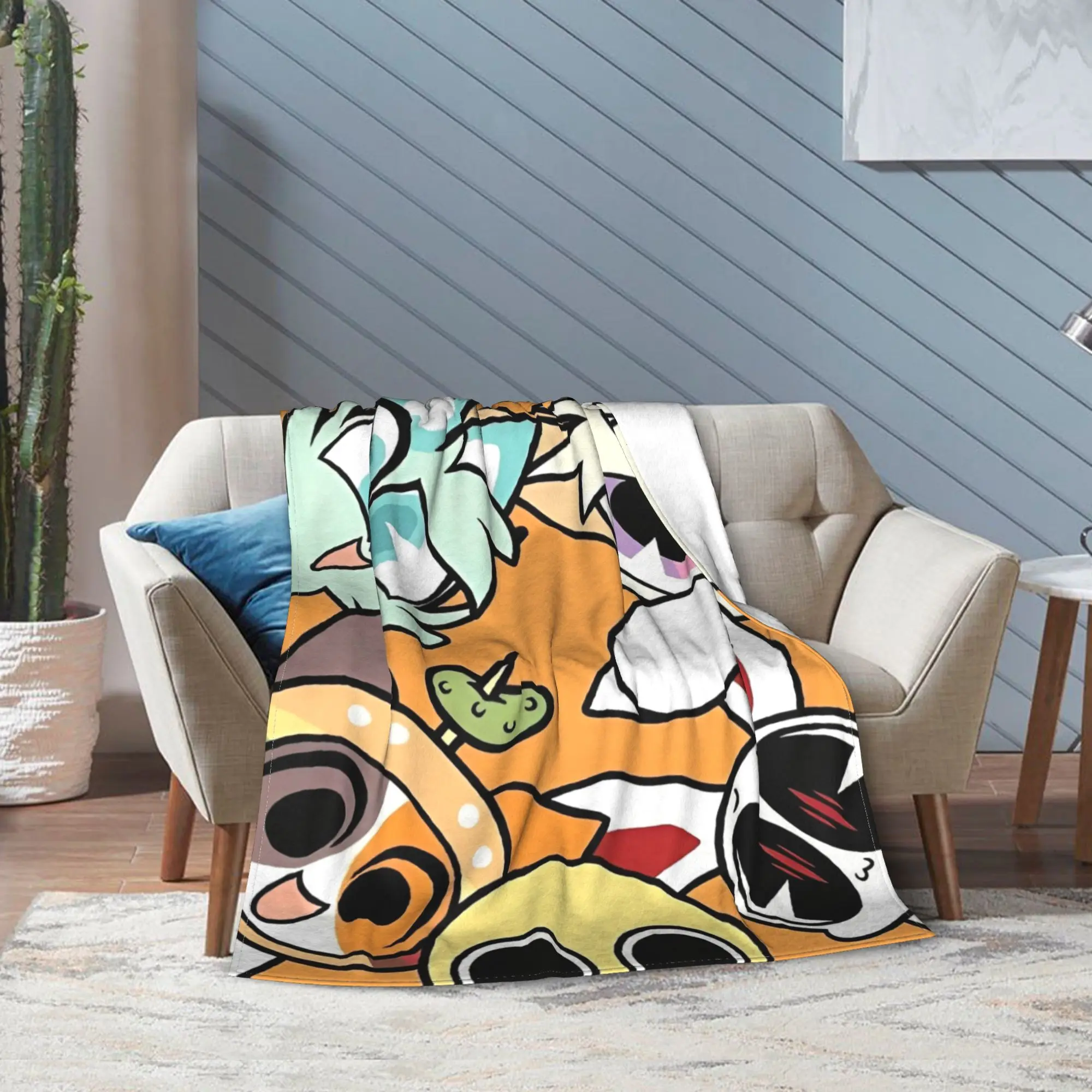 

Chikn Nuggit Cartoon Anime Accessories Blanket Super Soft Warm Throw Blankets for Sofa Inches Multi-size Throws And Blankets