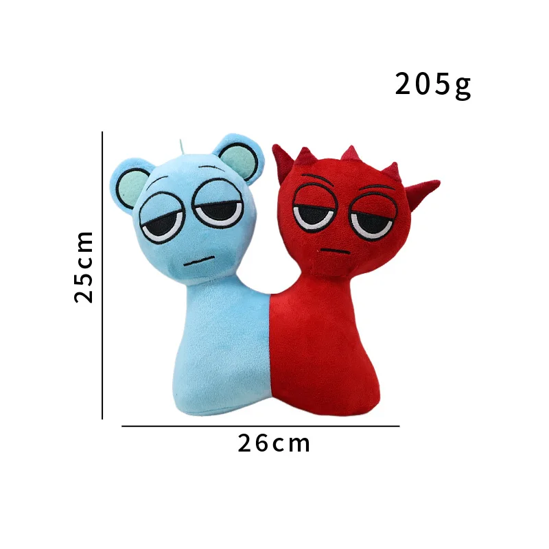 25 سنتيمتر Kawaii sprunki ألعاب من القطيفة دمية مضحك sprunki ألعاب من نسيج مخملي لينة محشوة الحيوانات لعب للأطفال هدايا عيد ميلاد الاطفال
