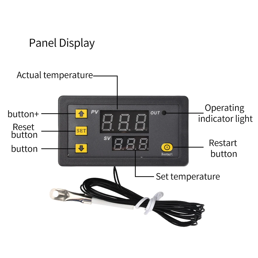 W3230 High Precision Digital Temperature Controller 12V 24V 110V-220V Thermostat Regulator Heating Cooling Thermoregulator