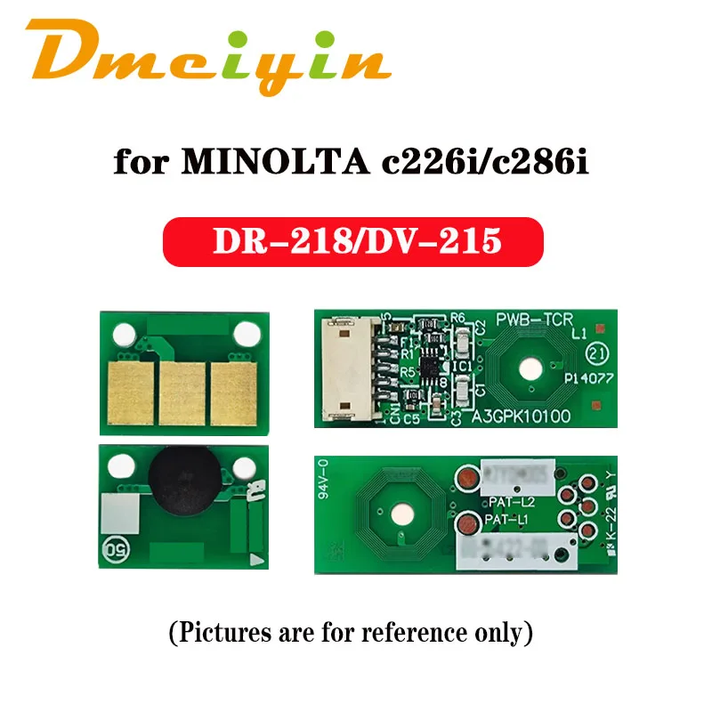 DR-218 K DV-215 Drum cartridge chip Developer chip for MINOLTA  Bizhub c226i/c266i/c286i Drum cartridge chip Developer chip