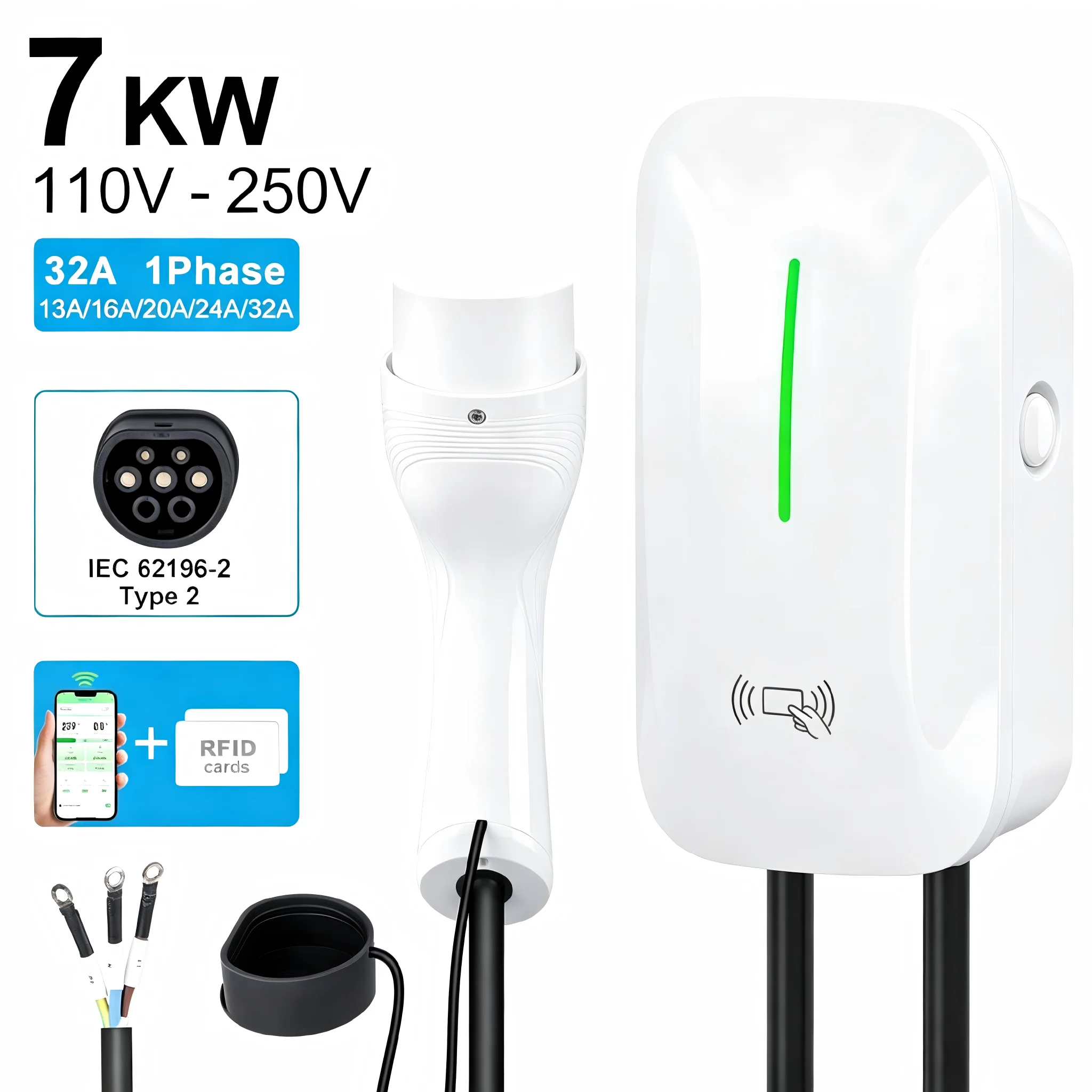 Fast Charging Cable - Xiping220V AC Type 2 EV Car
