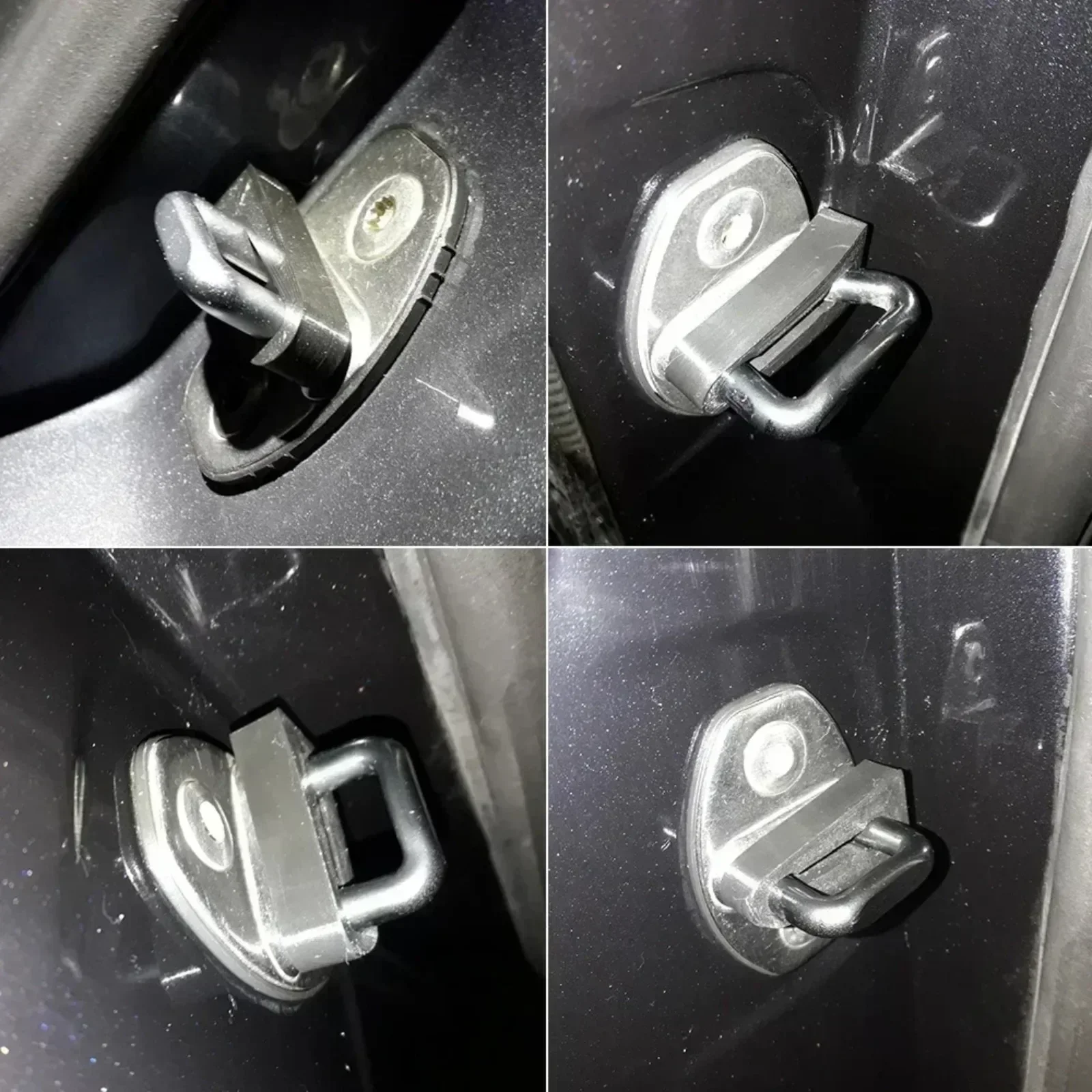 Silicone protective cover for door lock buckle, car door lock shock-absorbing buffer pad, thickened anti-collision sticker parts