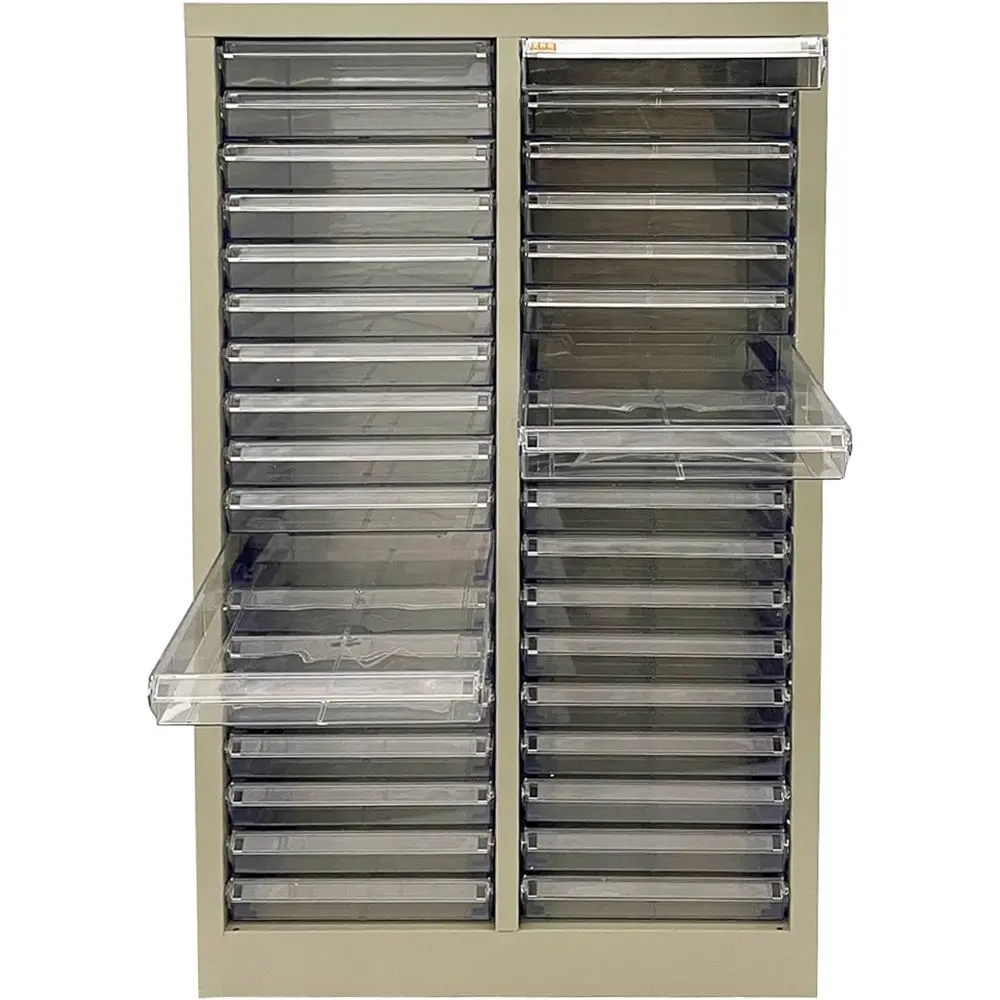 

36-Compartment Plastic Storage Cabinet for Small Items, Clear, 12.8x9.25x1.57 Inches