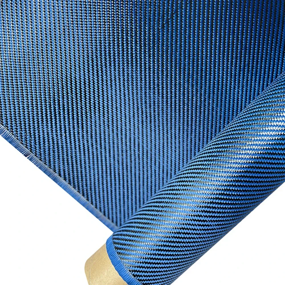 3K200g Blue Carbon Fiber Cloth Twill Fibra De Carbono Carbon Fiber Fabric Jacquard Lotes Al Por Mayor