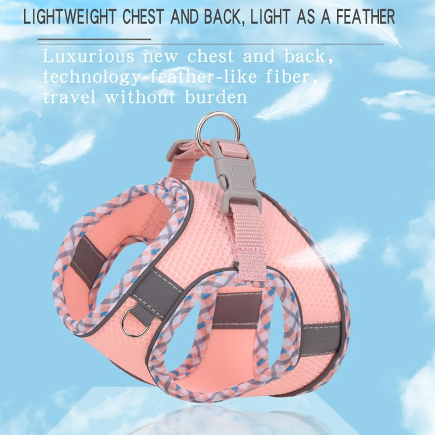 Small/Medium Cozy, Secure, and Reflective Adjustable Dogs Harness and Leash Set - Top-Quality No-Pull Step-In Vest for Safe and