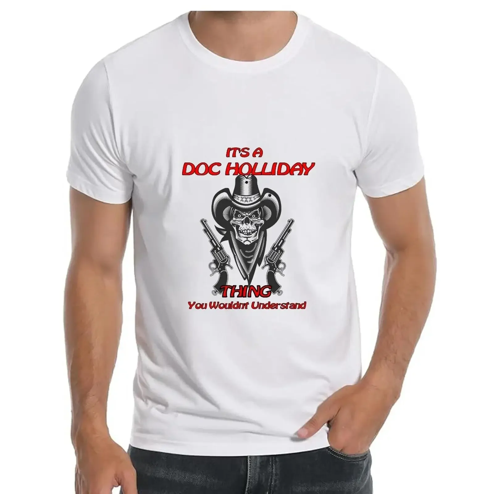 It's A Doc Holliday Thing You Wouldn't Understand T shirt for Men Apparel vintage Washed streetwear Casual Soft
