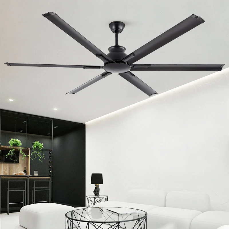 

72 Inch Aluminum Large Industrial Fan and Remote Noiseless 6 Speed Reversible Patios Ceiling Fan