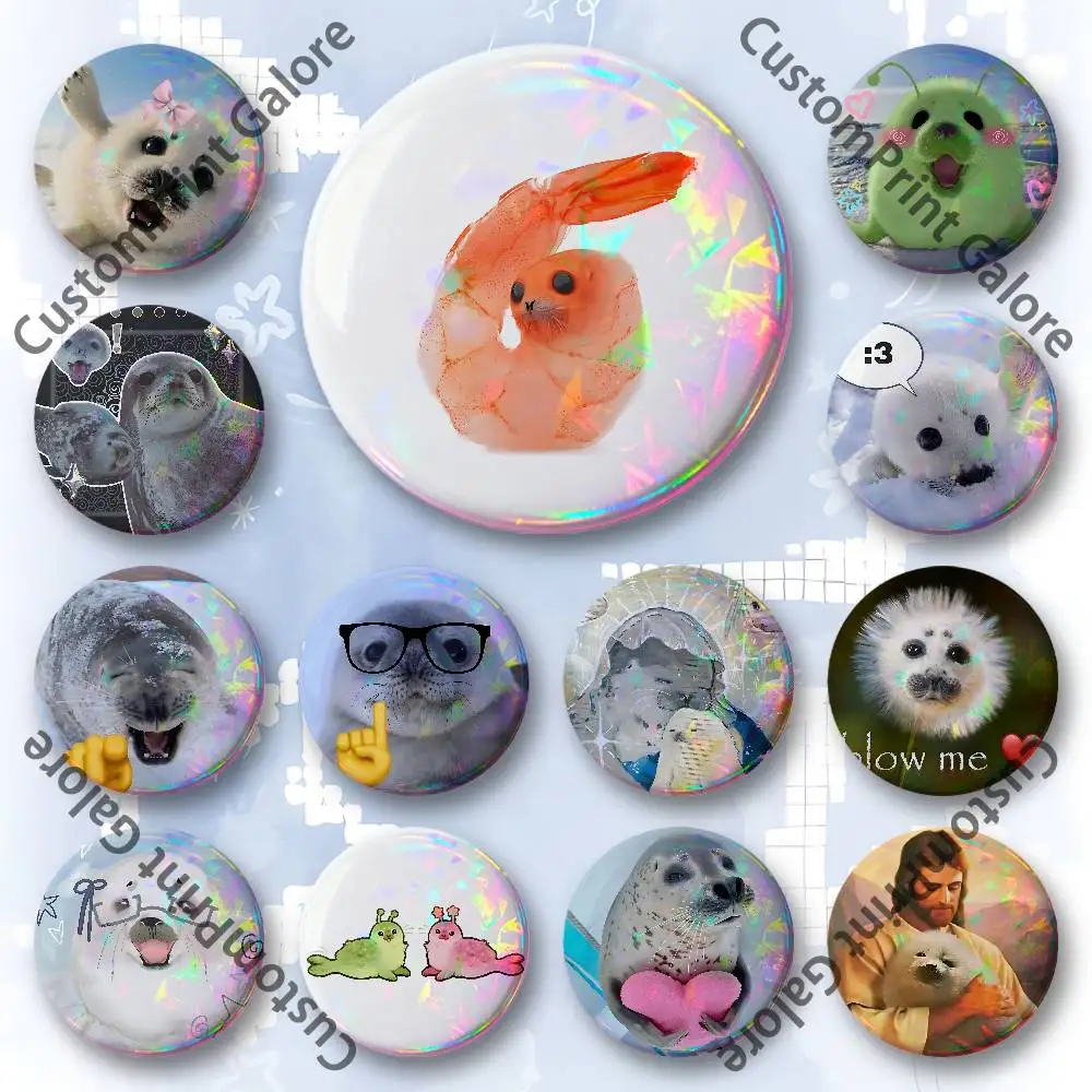

Seal Animal Cute Custom Badges 75mm 44mm 25mm Brooch Backpack Hat Enamel Pins Accessories Toys Gifts