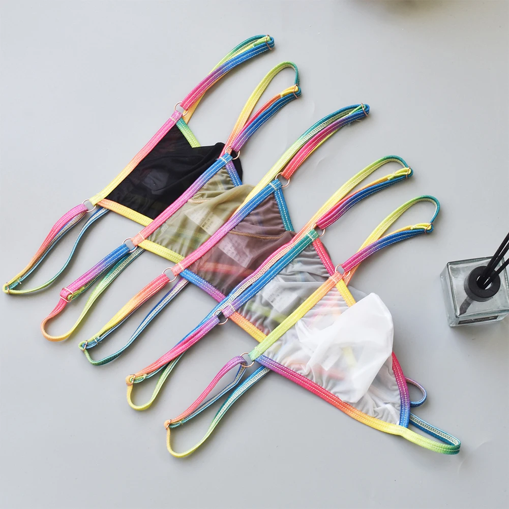 

Mens See Through Femboy G String Thong Sexy Underwear Erotic Hombre T-back Ultra-thin Mesh Pouch Underpants Soft Sleep Lingerie