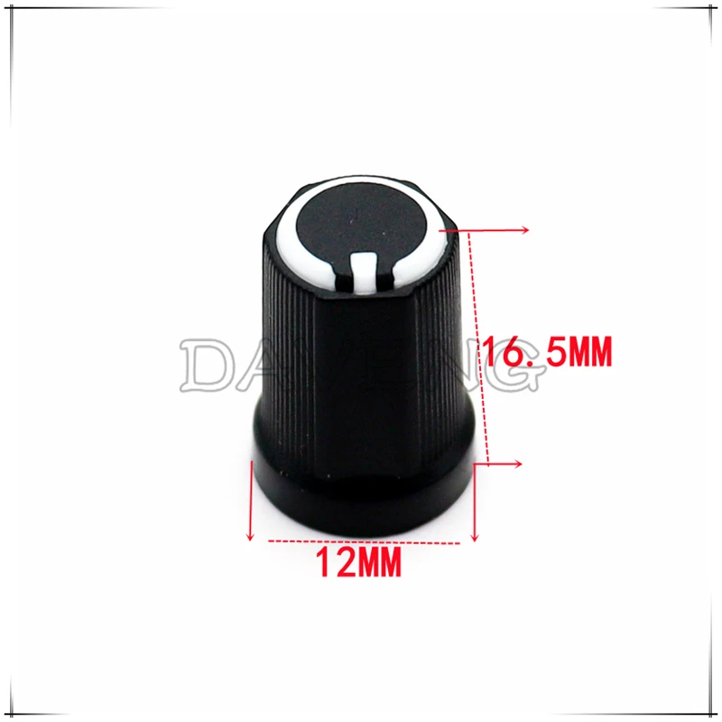 10PCS 12*16.5MM Plastic Double Color Knob Potentiometer Encoder Knob mixer Knob Cap 270° D-Shaped/Flower Shaped Inner Hole 6mm