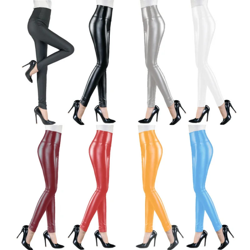 Sexy Legging Punk Black Skinny Pants Fashion High Waist Stretch Push Up Leggins Spring Autumn Big Size Comfortable Pants Black