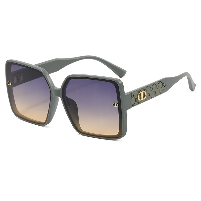 Ruiao-gafas de sol cuadradas para mujer y hombre, lentes de sol sin marco, Estilo vintage, diseñador de marca de lujo, para exteriores, 2024