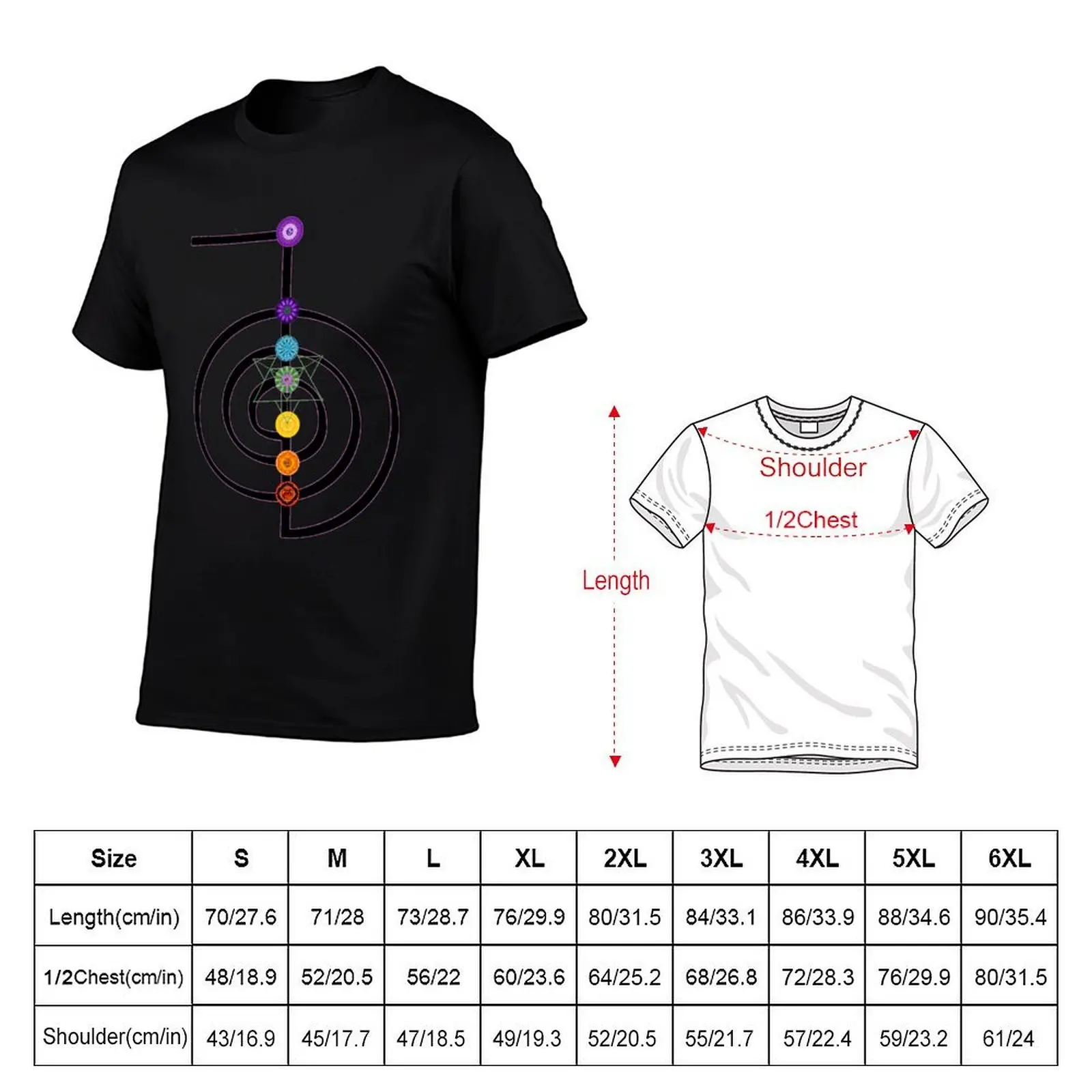 Cho Ku Rei: The Reiki Power Symbol T-Shirt t shirts for man cotton man t shirts high quality luxury brand T-Shirt