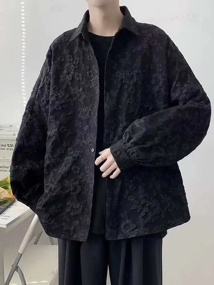 

Мужская свободная удлиненная куртка в стиле High Street, повседневная верхняя одежда из полиэфирного волокна, в стиле Hong Kong Fashion