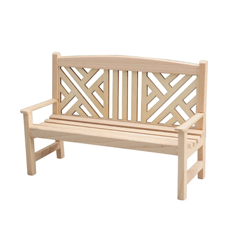 

Educational Doll House Chair Miniatures Zakka Toy Pretend Play Realistic Model Benches Chair Model Mini Size 15UB