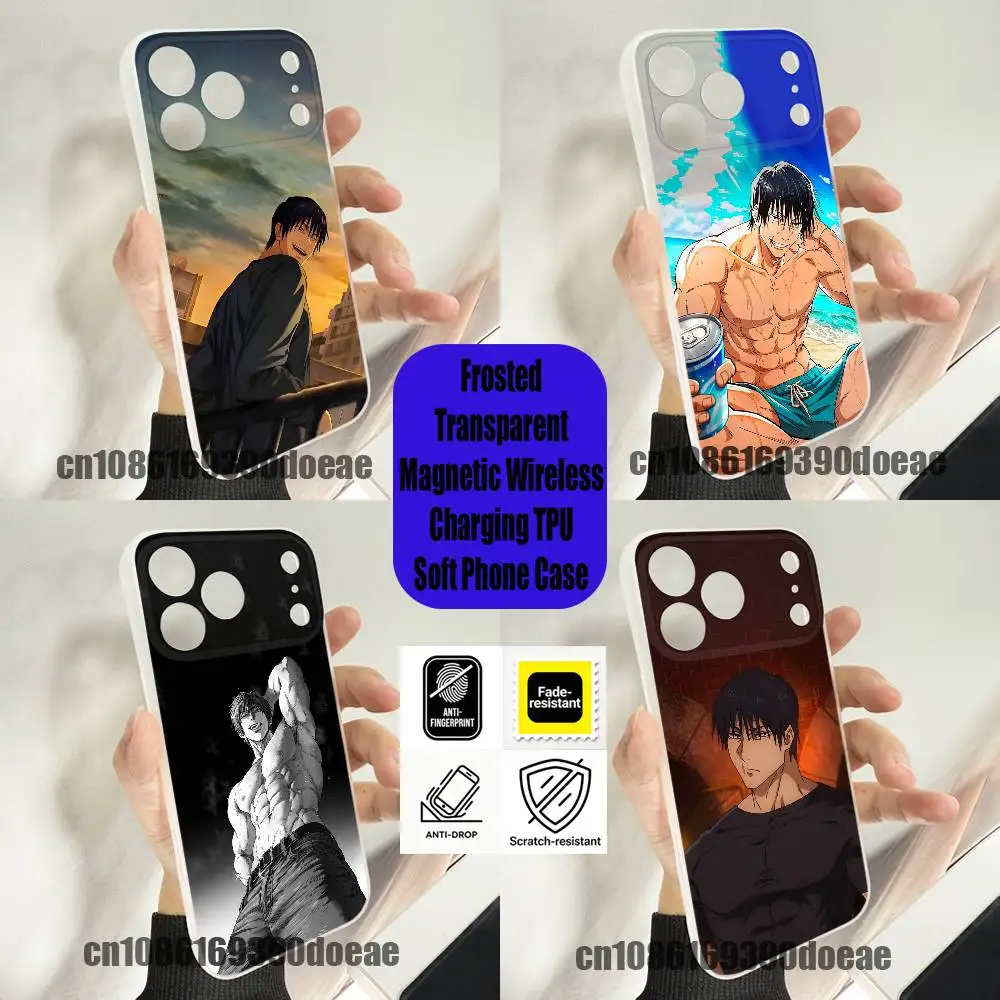 

For T-Toji Fushiguro Phone Case iPhone 12,16,11,14,13,17,15,Plus,E,Pro,Max,Air,Mini Wireless Charge Magnetic Clear