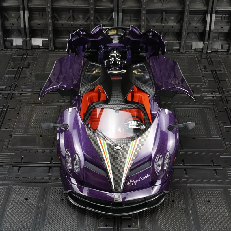 1:18 simulação pagani liga modelo de carro portas e capô do motor, tronco pode ser aberto detalhes ricos, acabamento fino