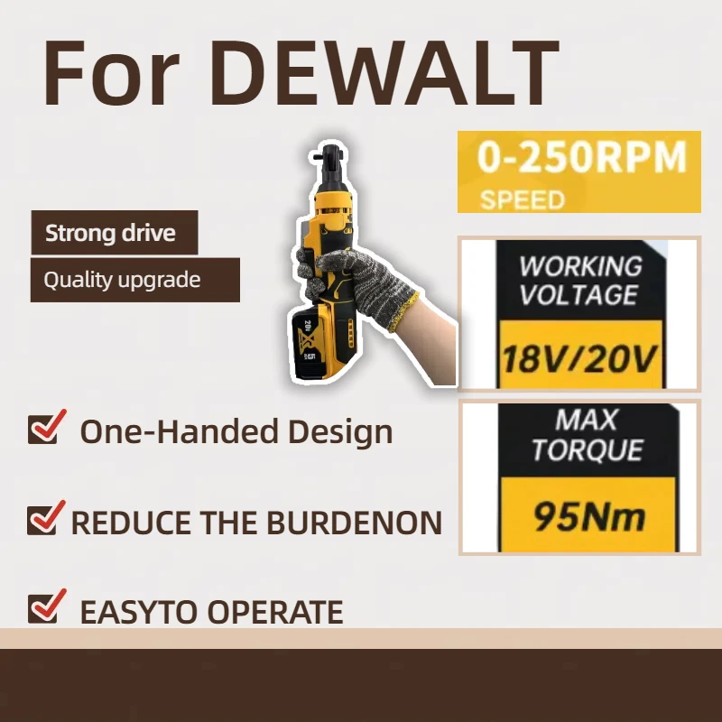 For Dewalt DCF512 1/2 Inch Brushless Ratchet Right Angle Wrench LED Cordless Driver Variable Speed Power Wrench 20V