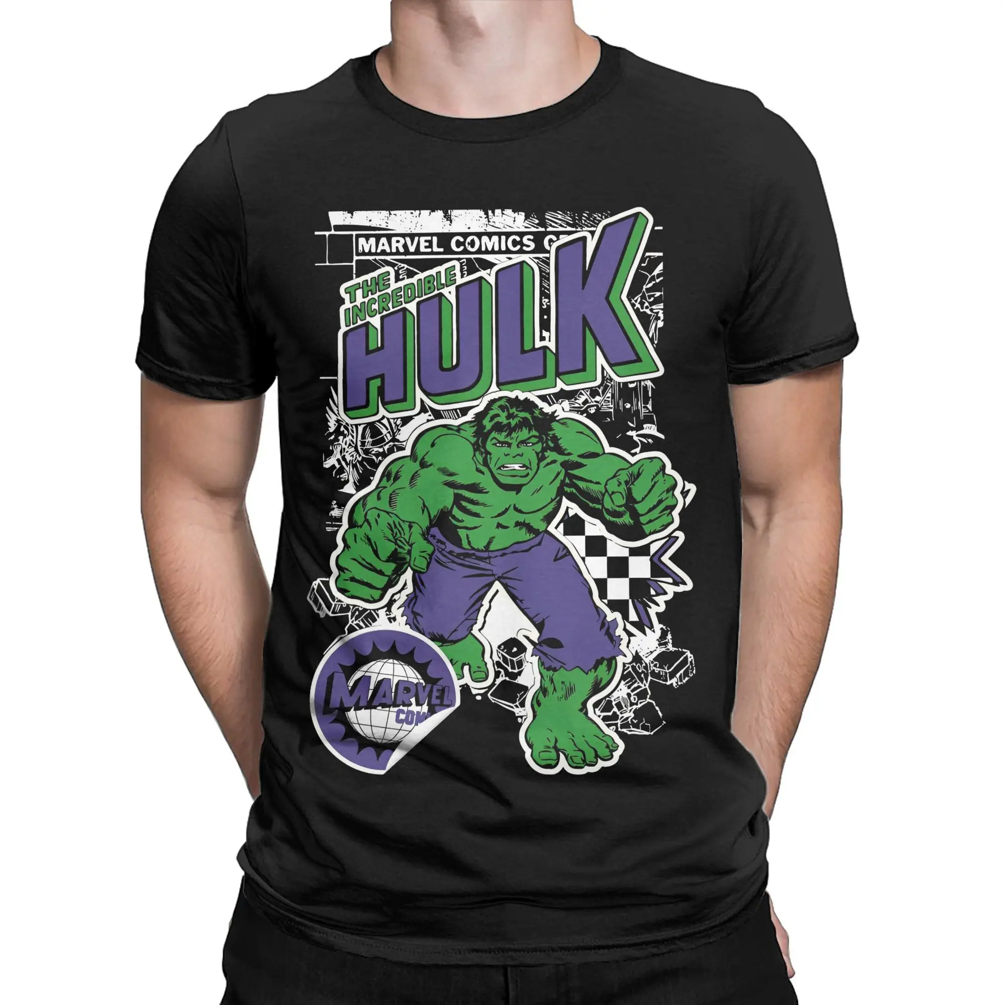 Men Women Print the incridible hulk super heros hero  Tee T Shirt Pure Cotton  T-shirts Clothing