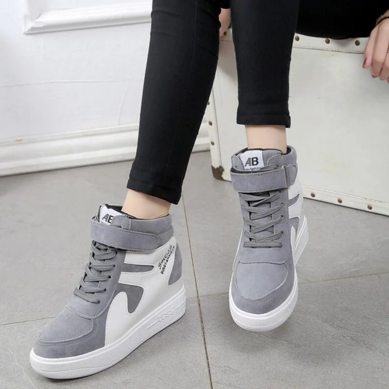 red sneakers women 2024 High top Platform Sneakers women Casual Wedges shoes Womens Shoes Black Platform Vulcanize Shoes Women