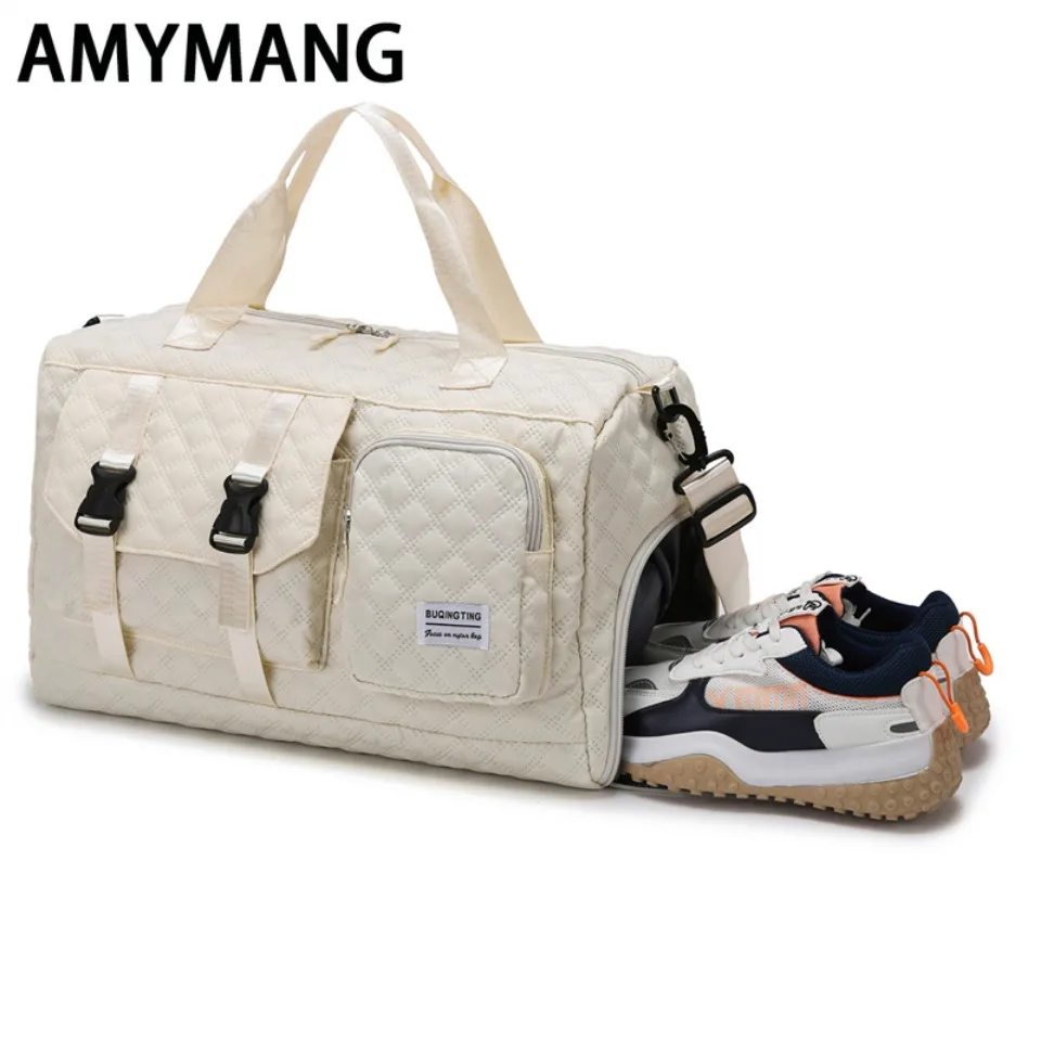 Amymang Portable Sports Gym Bag for Overnight Trips Shoulder Training Bag Outdoor Yoga Sports Training Handbag Fitness Crossbody