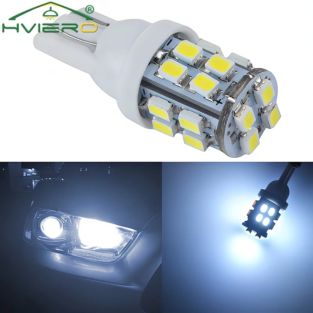 1X lumière automatique LED T10 DC 12V 20SMD 1206 puce blanc cale camion remorque plaque d'immatriculation lampe de dégagement feux de lecture en cours d'exécution ampoules