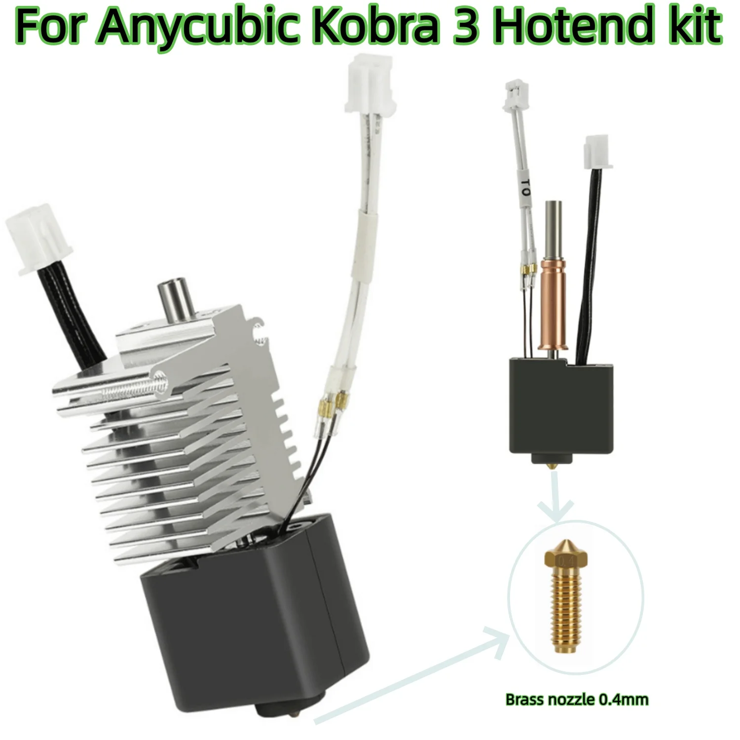 

For Anycubic Kobra 3 Combo Hotend Nozzle Thermistor Heating Tube Heater Block For Anycubic Kobra3 Replacement Accesories