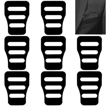 8 pçs moda bolso quadrado titular lenço keeper organizador homem lenços pré-dobrados