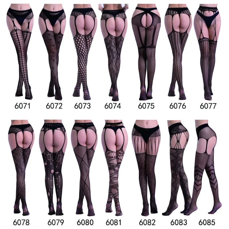 ร้อนเซ็กซี่ชุดชั้นในเร้าอารมณ์ดูผ่านเปิด Crotch Pantyhose Tights ผู้หญิง Fishnet ตาข่าย Crotchless Suspenders ถุงน่องเครื่องแต่งกายเพศ