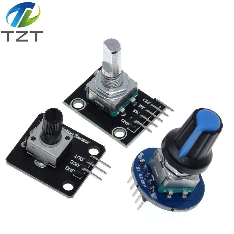 360 Degrees Rotary Encoder Module Rotary Potentiometer Analog Knob Module for Arduino KY-040  RV09 Rotary Encoder EC11 Knob Cap