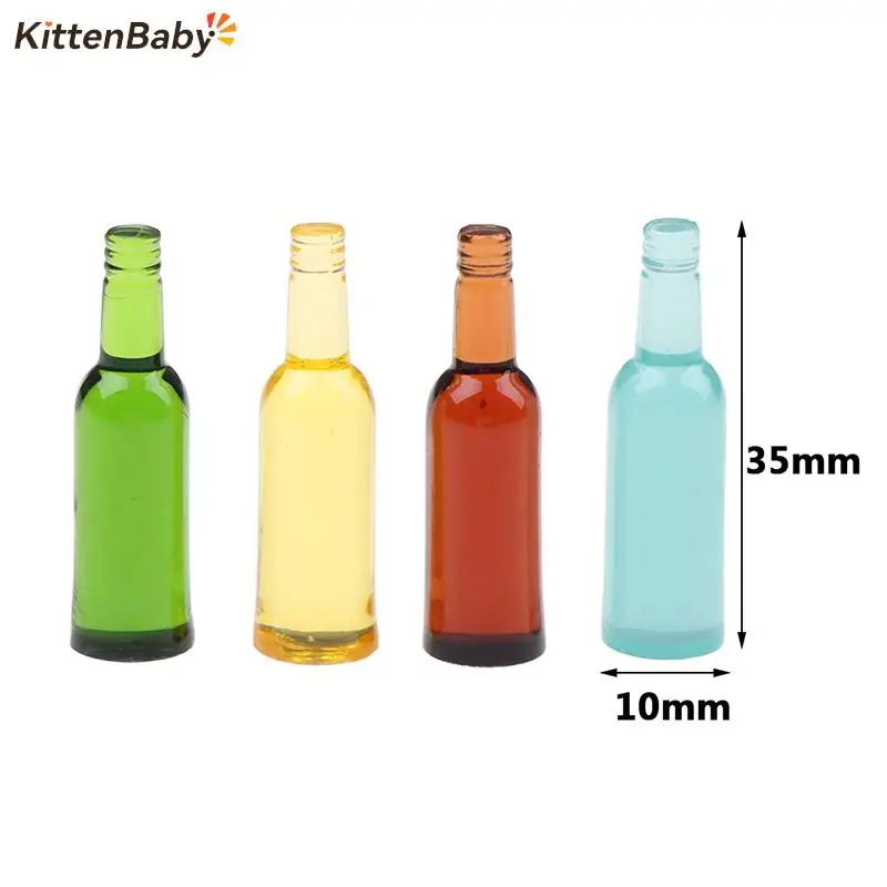 6 uds cerveza vino bebida botella de muñeca comida cocina Sala accesorios 1:12 juguete en miniatura para casa de muñecas