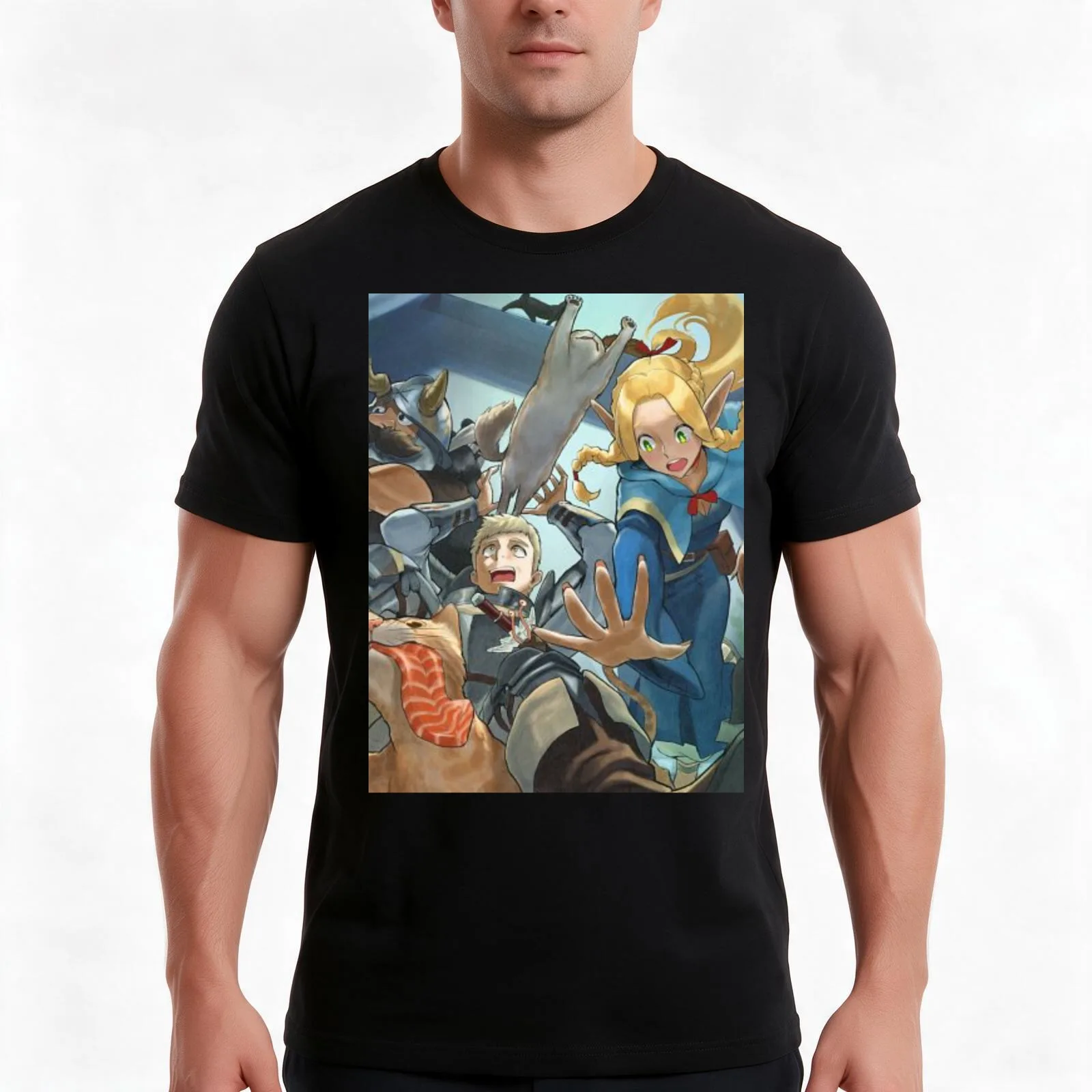 Delicious in Dungeon - All in One T-Shirt, Summer Casual Cotton Tee, Oversized Streetwear Tops, Vintage Graphic Print