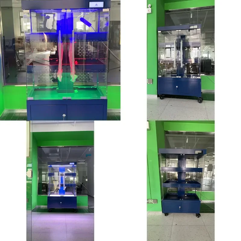New Agricultural Greenhouse Intelligent Hydroponics System Indoor Garden Simple Glass Cabinet for Green Leaf Planting