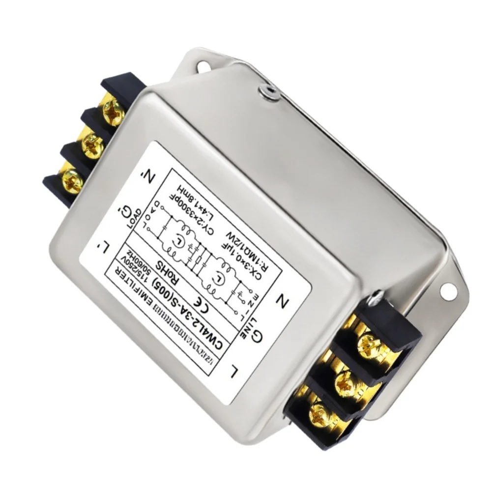 Single Phase For Filter CW4L2-2S for DIN Rail Mounting Compatible with For Bipolar Power Supply 115/250VAC 20A