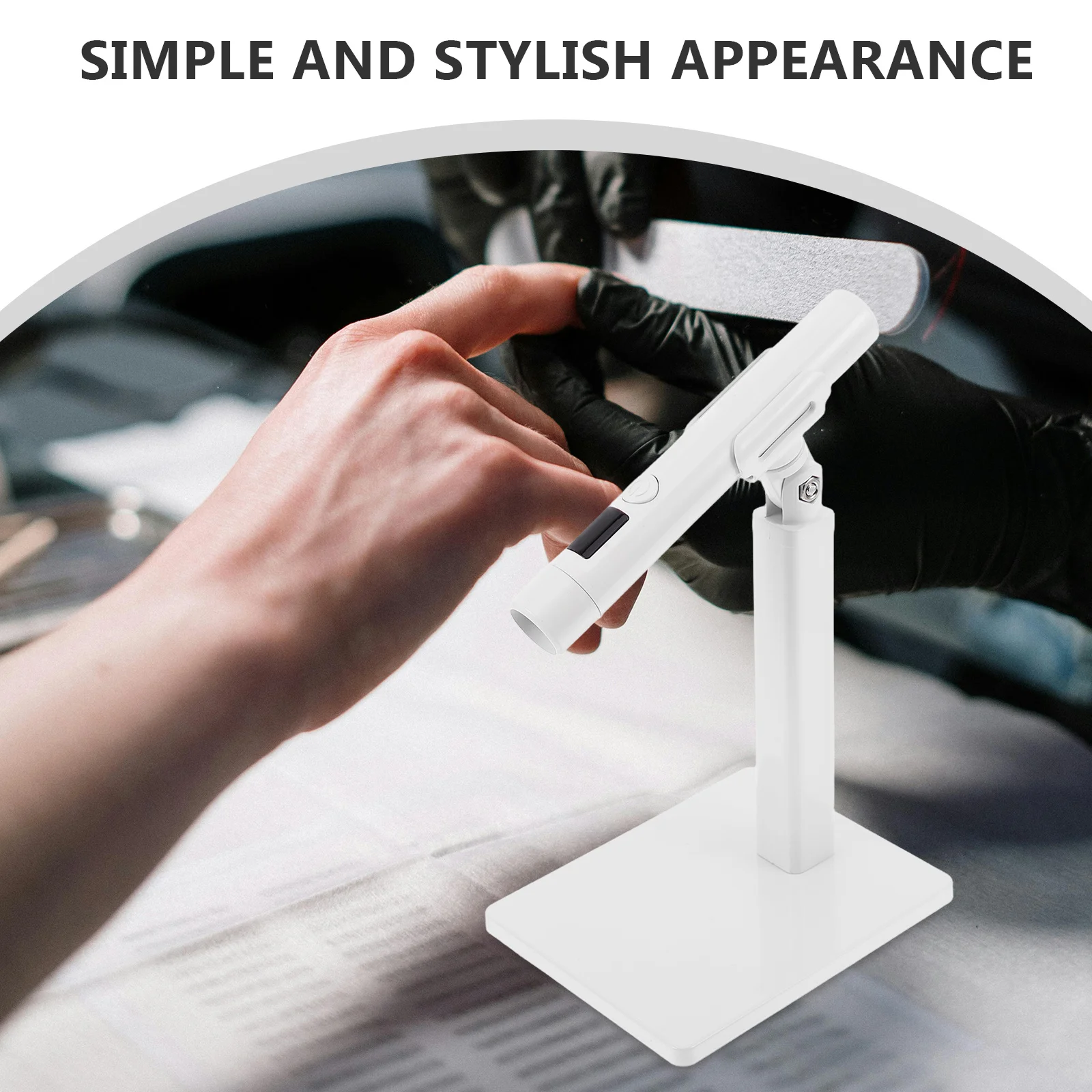 مصباح أظافر أنيق قابل لإعادة الشحن مع حامل دوار، ضوء الأشعة فوق البنفسجية المحمول لأظافر الجل، علاج فعال في أي وقت، مصباح جل للأظافر #3