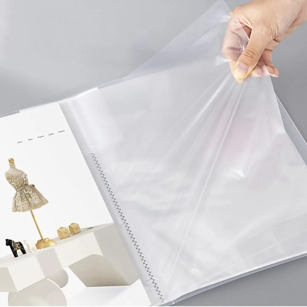 Large Capacity A4 File Folder Transparent Dustproof Paper Organizer Waterproof 20/30/40/60/80/100 Sheets Document Container