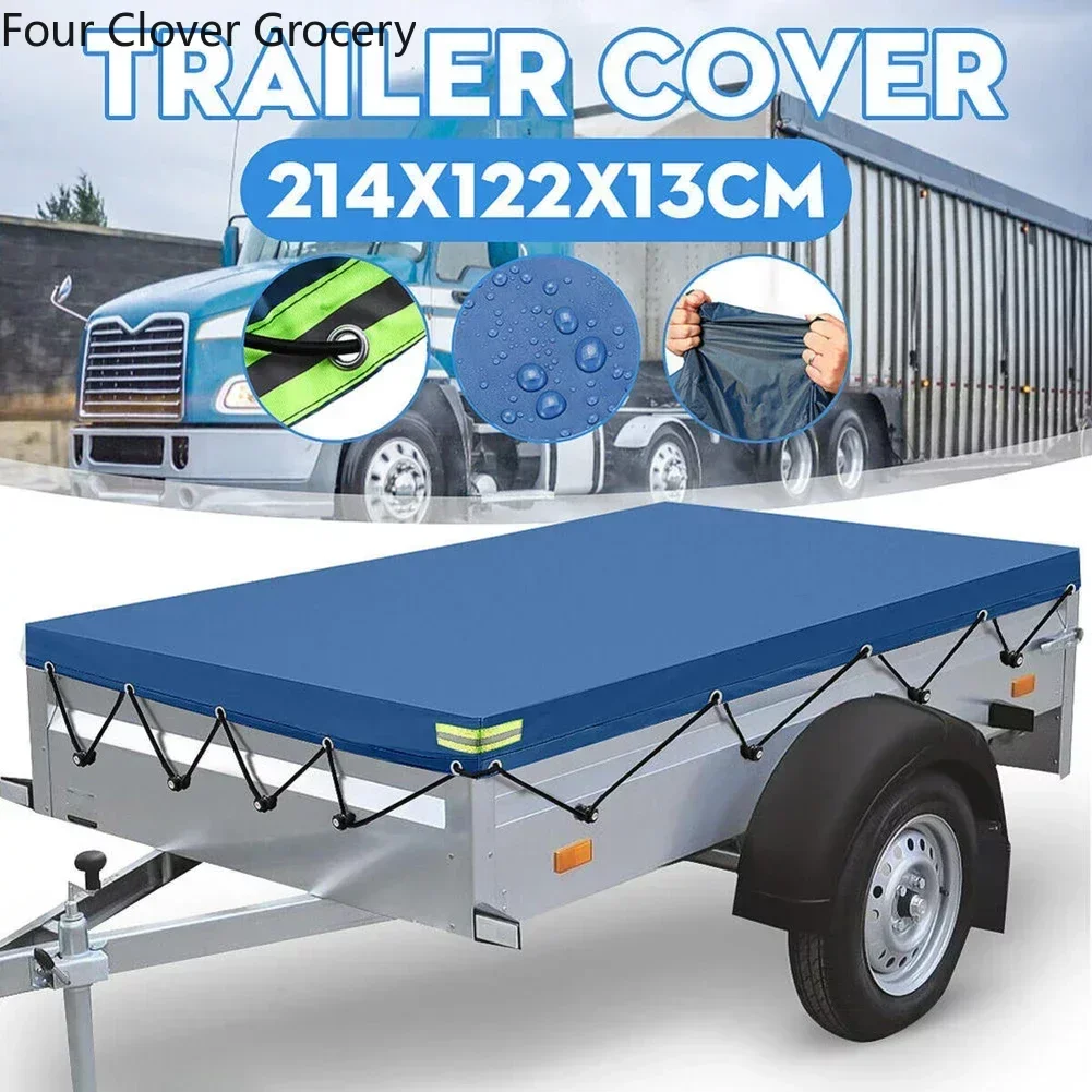 420D Oxford Cloth Trailer Cover Auto Roof Tent Heavy Duty Dustproof Waterproof Protector Cover Travel Camping Canopy